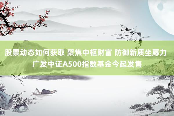 股票动态如何获取 聚焦中枢财富 防御新质坐蓐力 广发中证A500指数基金今起发售