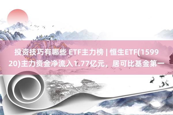 投资技巧有哪些 ETF主力榜 | 恒生ETF(159920)主力资金净流入1.77亿元，居可比基金第一