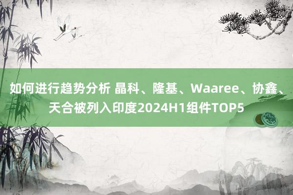 如何进行趋势分析 晶科、隆基、Waaree、协鑫、天合被列入印度2024H1组件TOP5