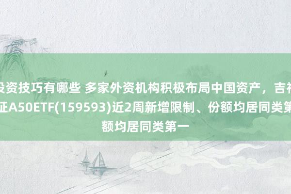 投资技巧有哪些 多家外资机构积极布局中国资产，吉祥中证A50ETF(159593)近2周新增限制、份额均居同类第一