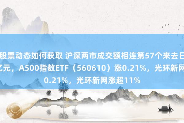 股票动态如何获取 沪深两市成交额相连第57个来去日龙套1万亿元，A500指数ETF（560610）涨0.21%，光环新网涨超11%