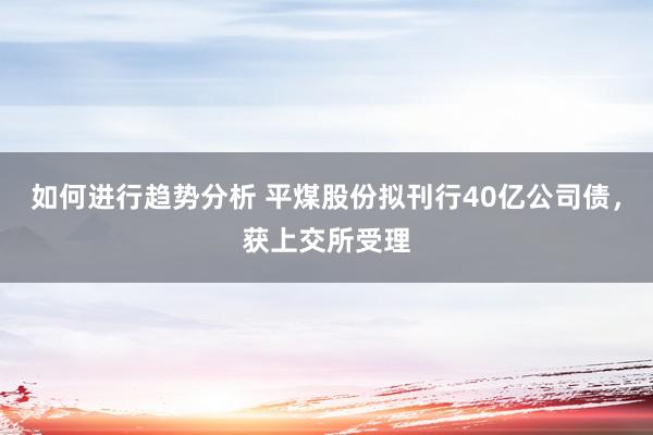 如何进行趋势分析 平煤股份拟刊行40亿公司债，获上交所受理