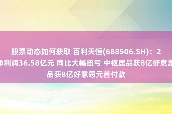 股票动态如何获取 百利天恒(688506.SH)：2024年度净利润36.58亿元 同比大幅扭亏 中枢居品获8亿好意思元首付款