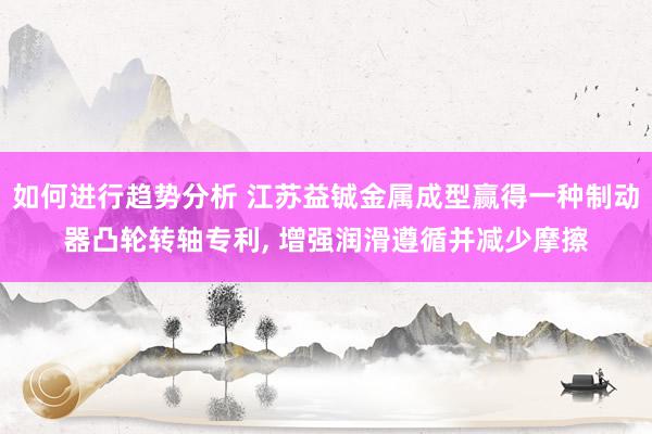 如何进行趋势分析 江苏益铖金属成型赢得一种制动器凸轮转轴专利, 增强润滑遵循并减少摩擦