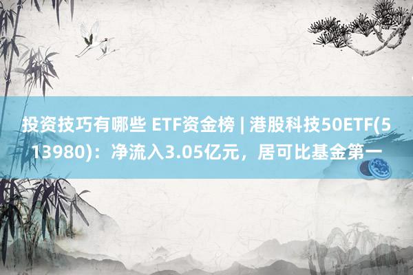 投资技巧有哪些 ETF资金榜 | 港股科技50ETF(513980)：净流入3.05亿元，居可比基金第一