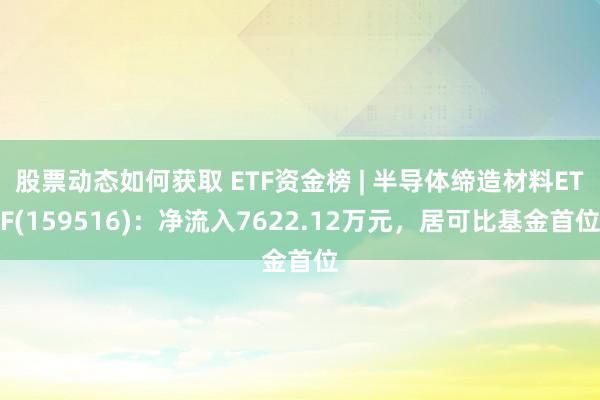 股票动态如何获取 ETF资金榜 | 半导体缔造材料ETF(159516)：净流入7622.12万元，居可比基金首位